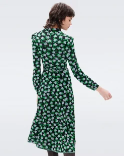 Phoenix Reversible Mesh Wrap Dress-dvf New
