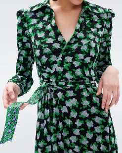 Phoenix Reversible Mesh Wrap Dress-dvf New