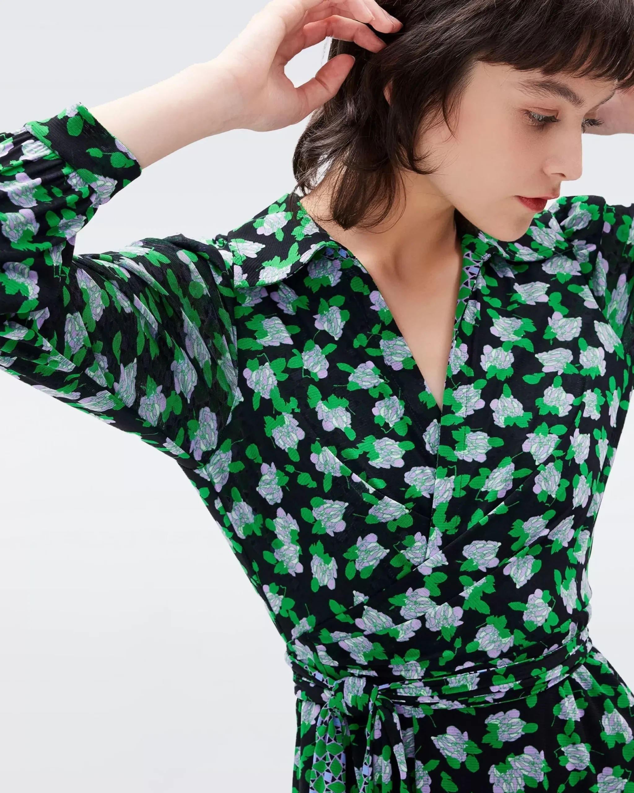Phoenix Reversible Mesh Wrap Dress-dvf New