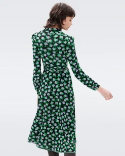 Phoenix Reversible Mesh Wrap Dress-dvf New