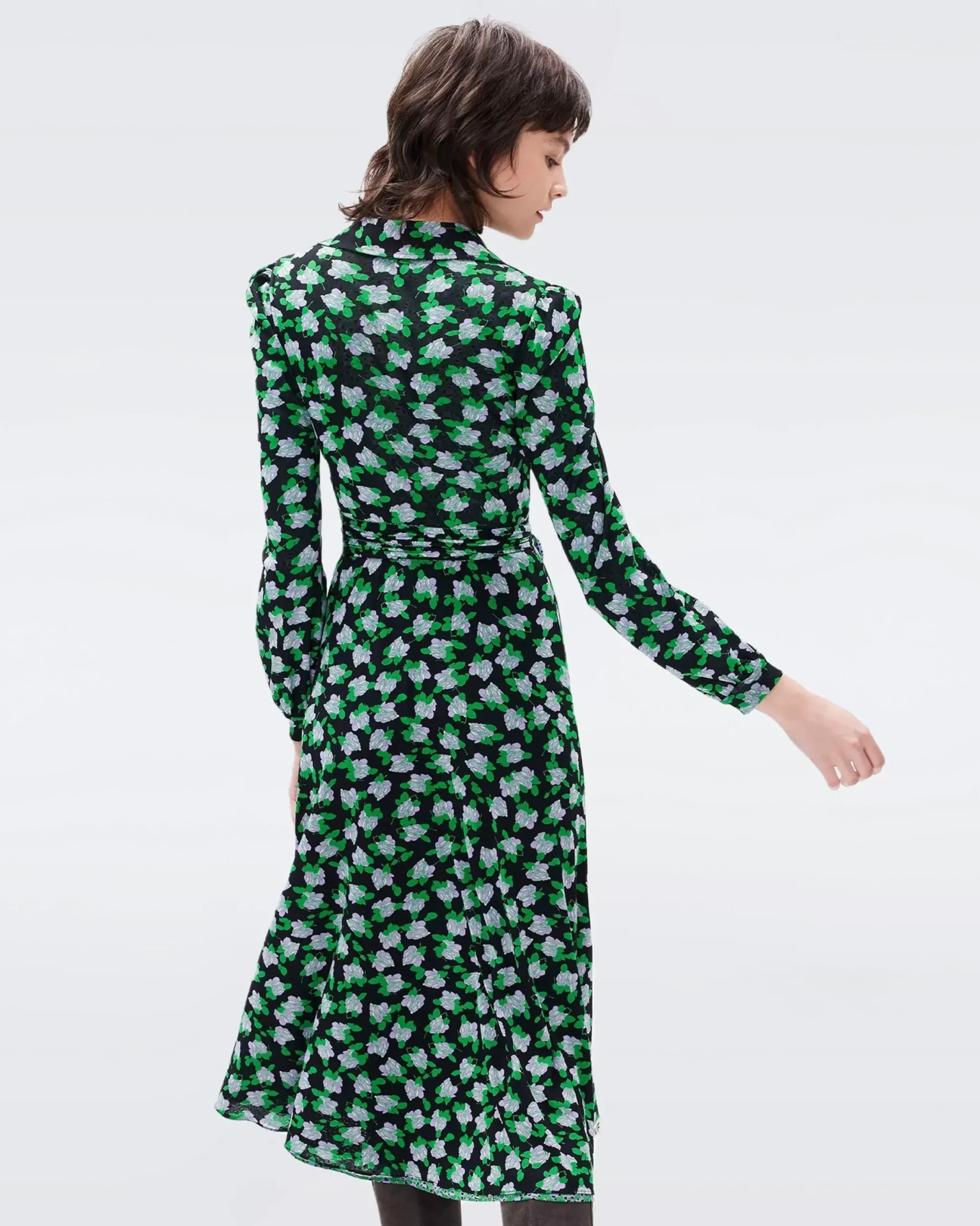 Phoenix Reversible Mesh Wrap Dress-dvf New