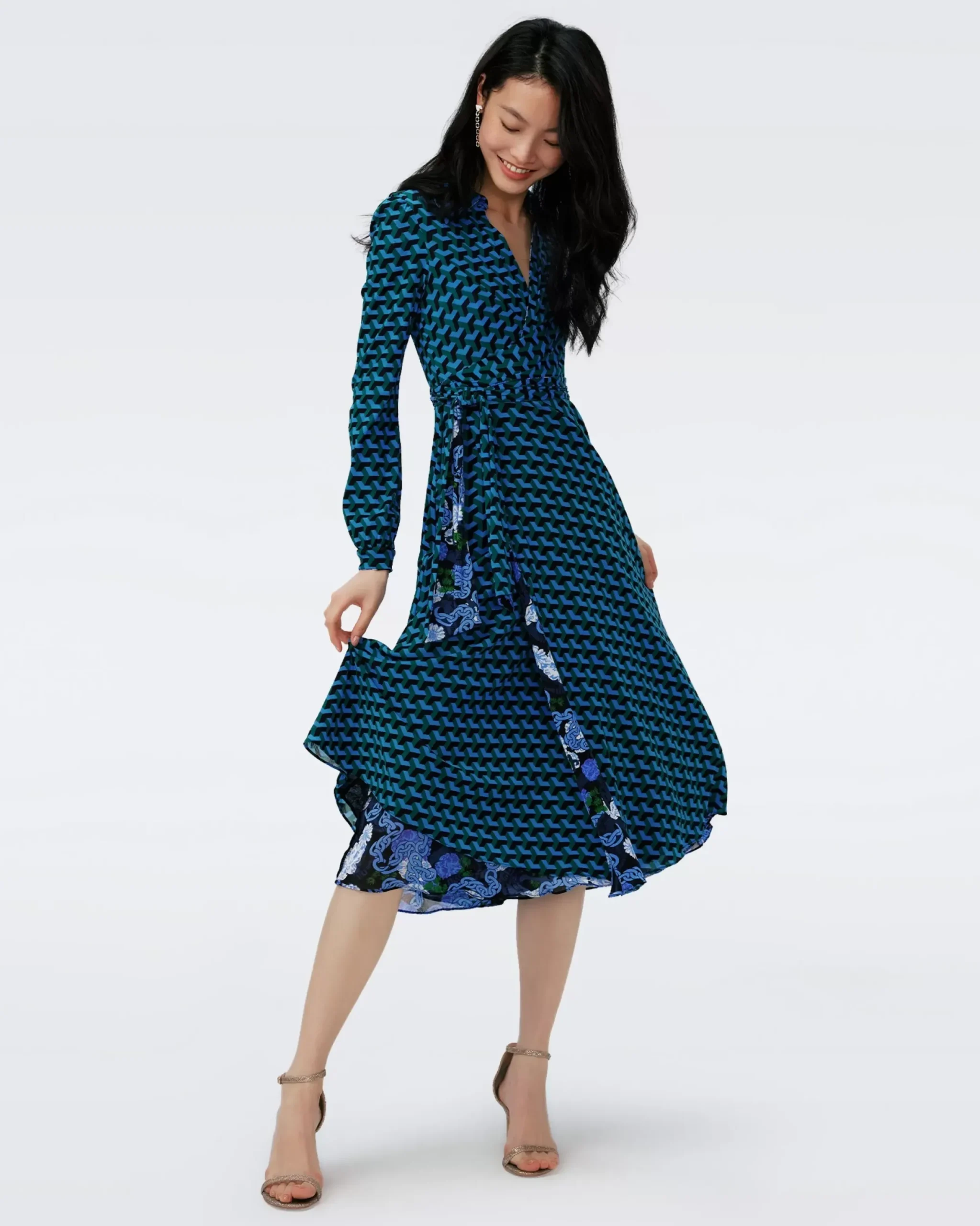 Phoenix Reversible Mesh Wrap Dress-dvf Cheap