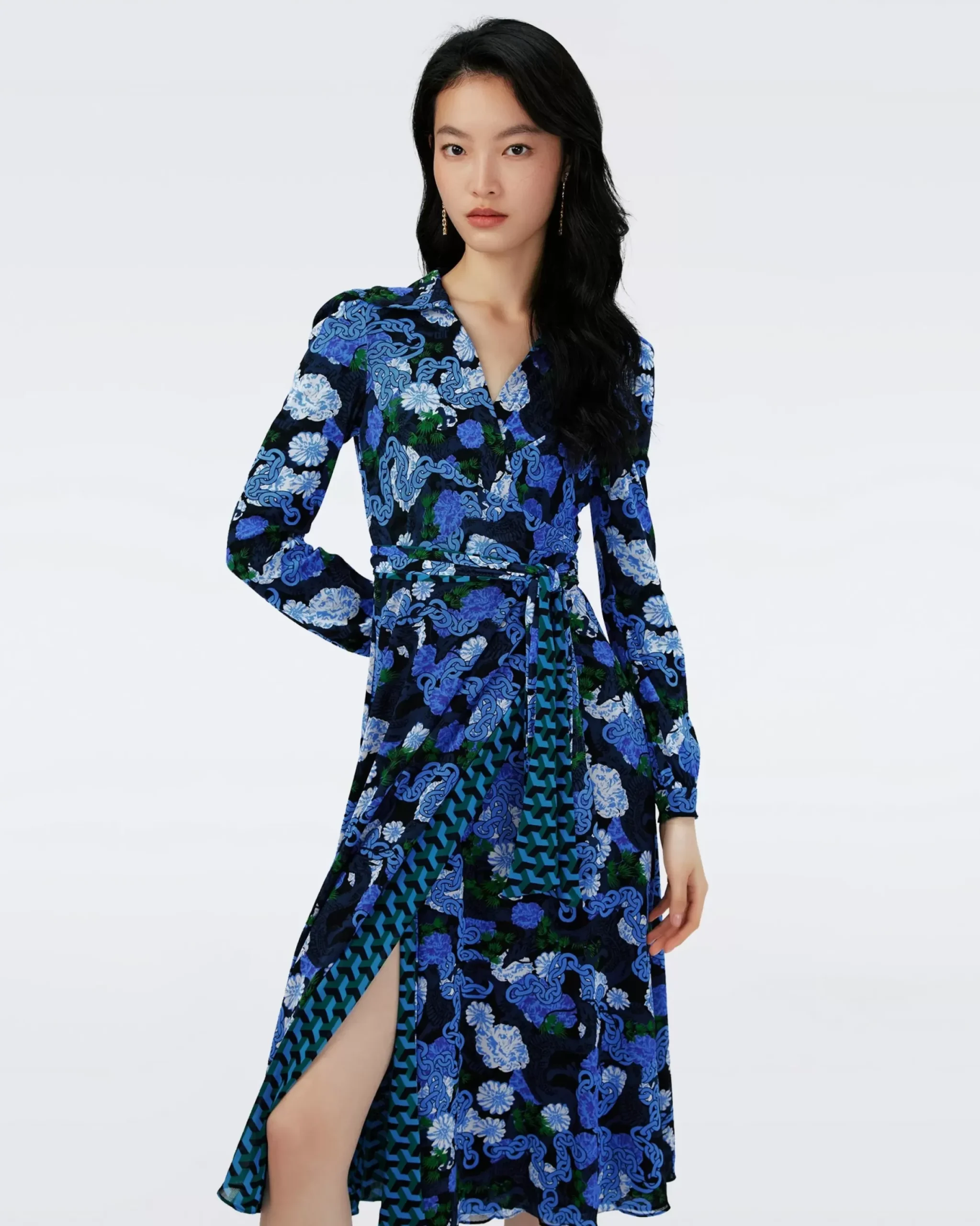Phoenix Reversible Mesh Wrap Dress-dvf Cheap