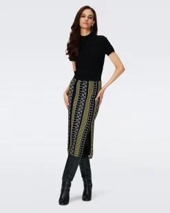 Positana Knit Jacquard Skirt-dvf Fashion