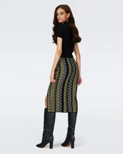 Positana Knit Jacquard Skirt-dvf Fashion