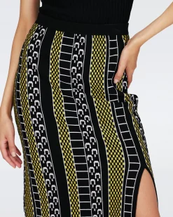 Positana Knit Jacquard Skirt-dvf Fashion