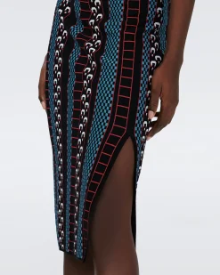 Sallie Knit Jacquard Skirt-dvf Outlet