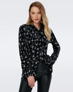 Soluck Velvet Top-dvf Fashion