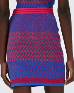 Viv Knit Jacquard Skirt-dvf Outlet