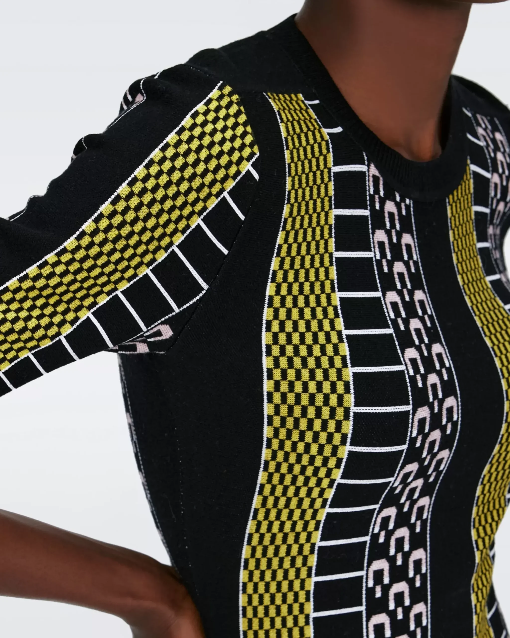 Wilson Knit Jacquard Dress-dvf Hot