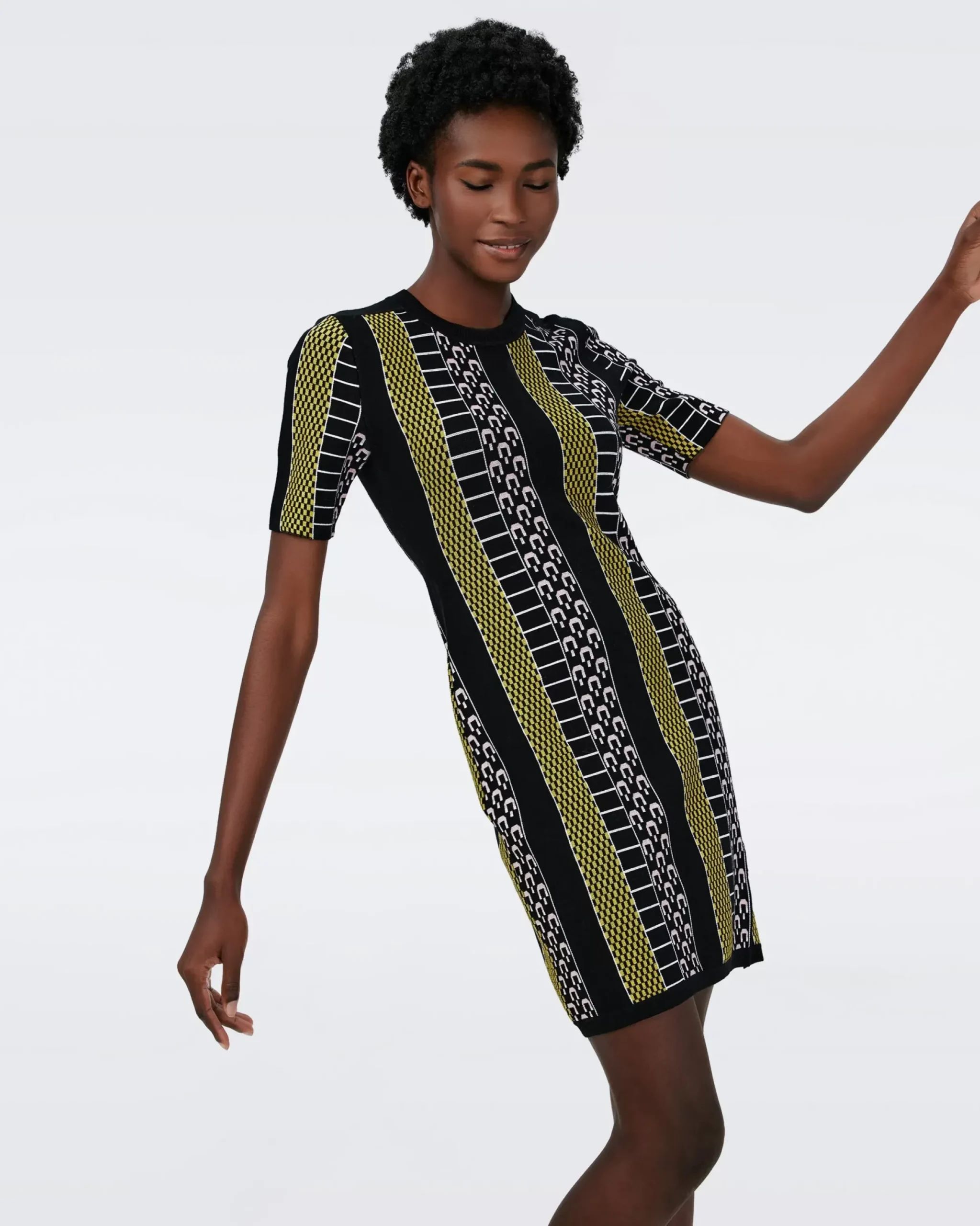 Wilson Knit Jacquard Dress-dvf Hot